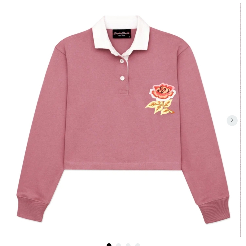 Rowing Blazers "DUSTY ROSE" CROPPED RUGBY